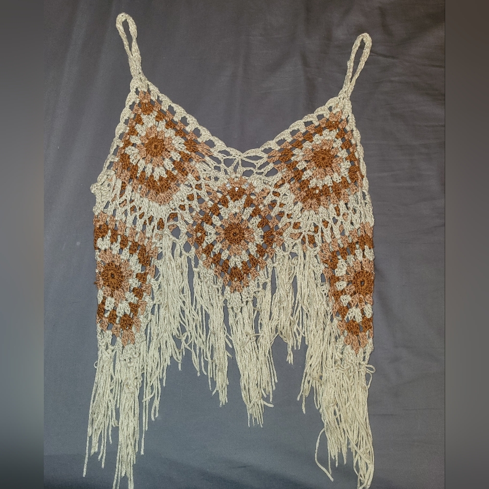 Hippie crochet crop top